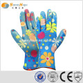Sunnyhope Atmungsaktives Arbeitsmuster Beschichtete Handschuhe aus Handarbeit